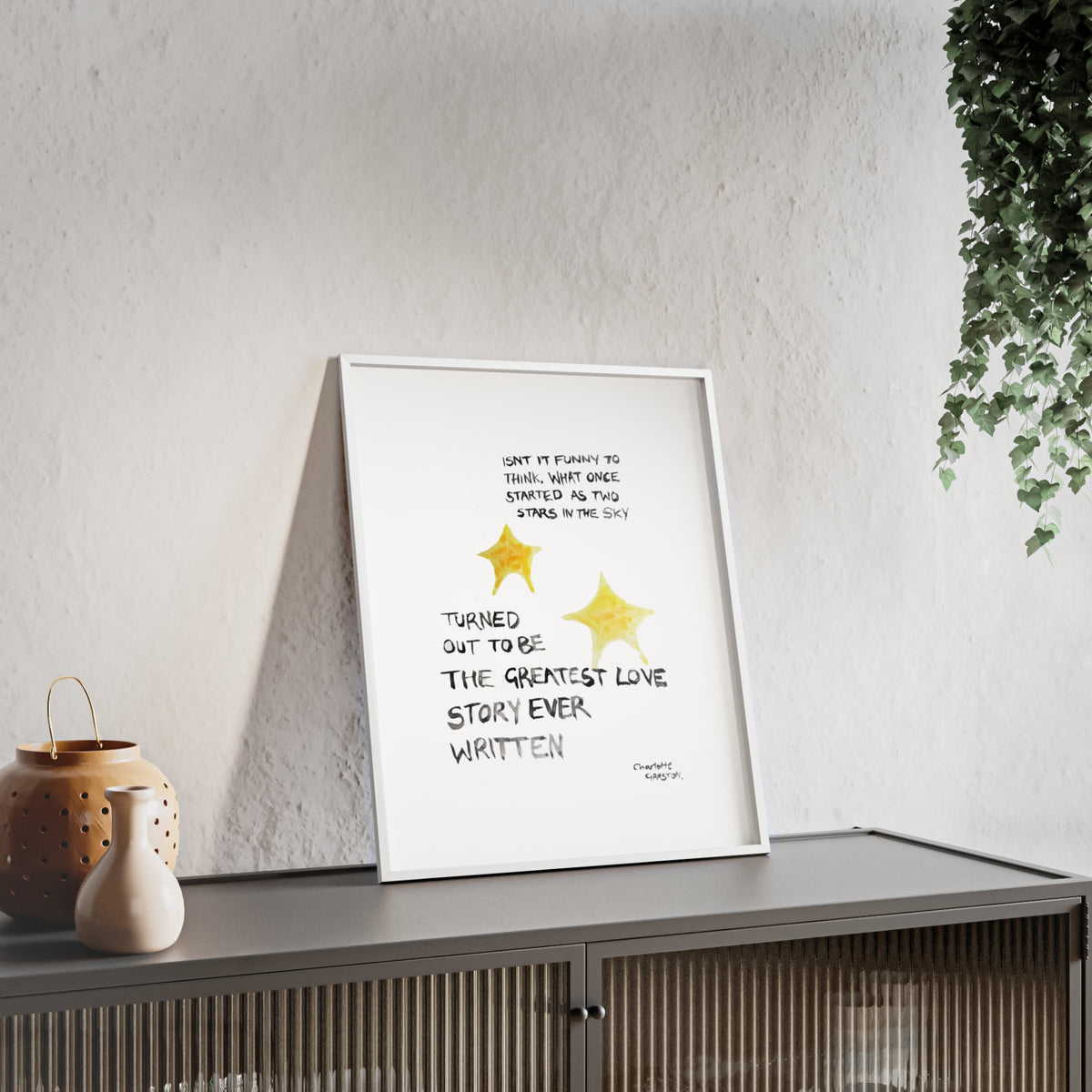 LOVE STORY FRAMED PRINT