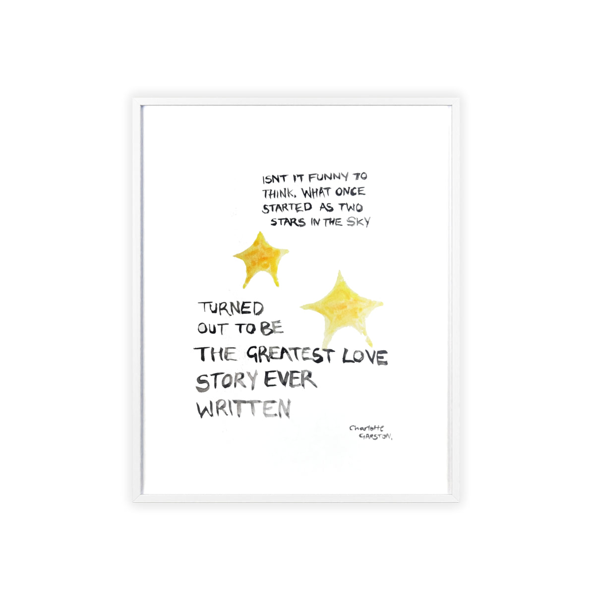 LOVE STORY FRAMED PRINT