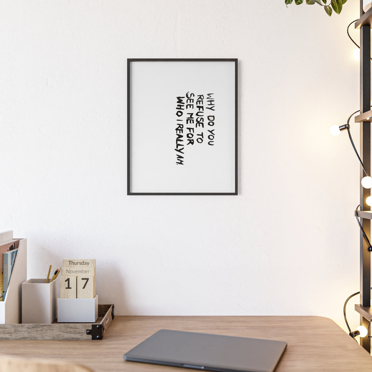 INVISIBLE FRAMED PRINT