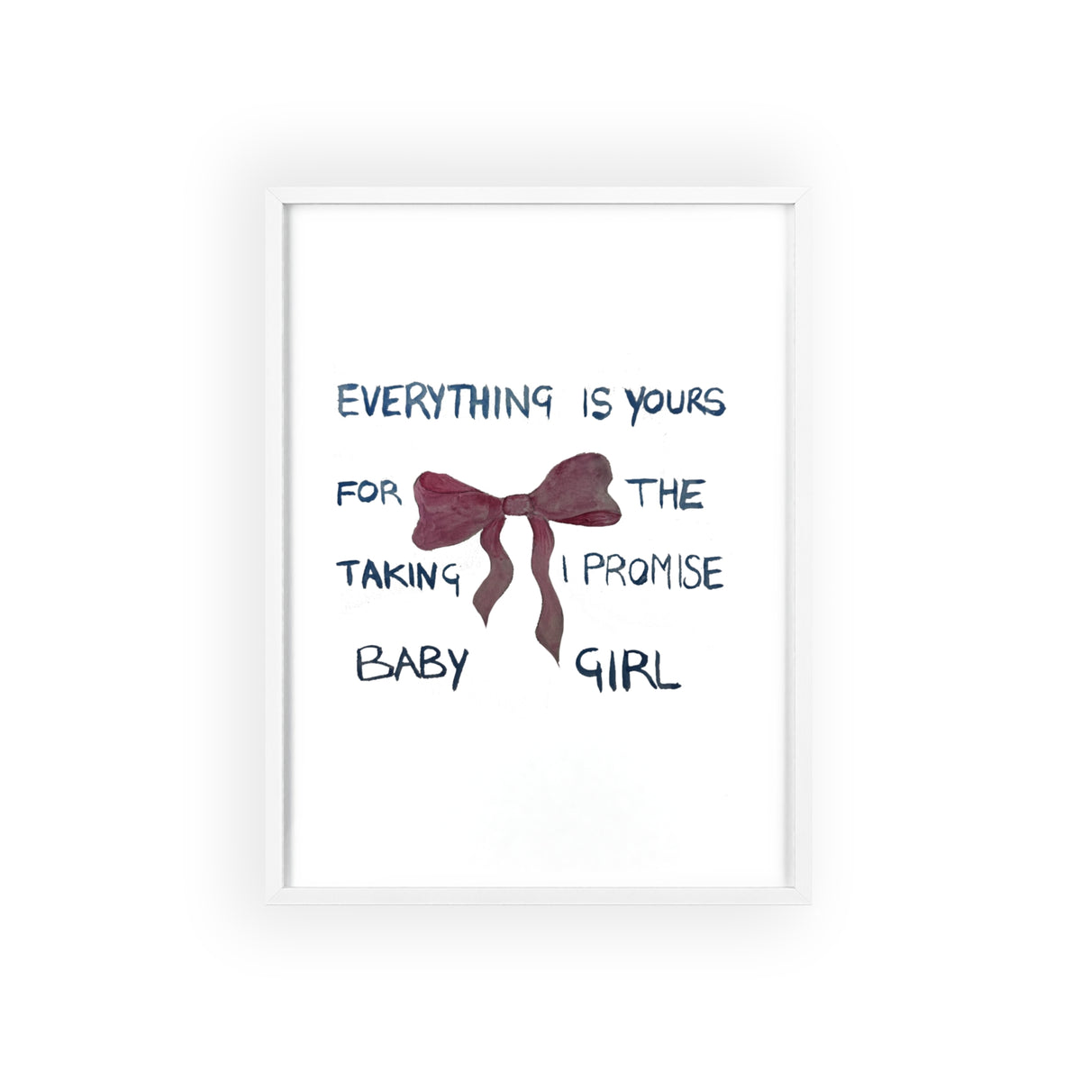 BABY GIRL FRAMED PRINT
