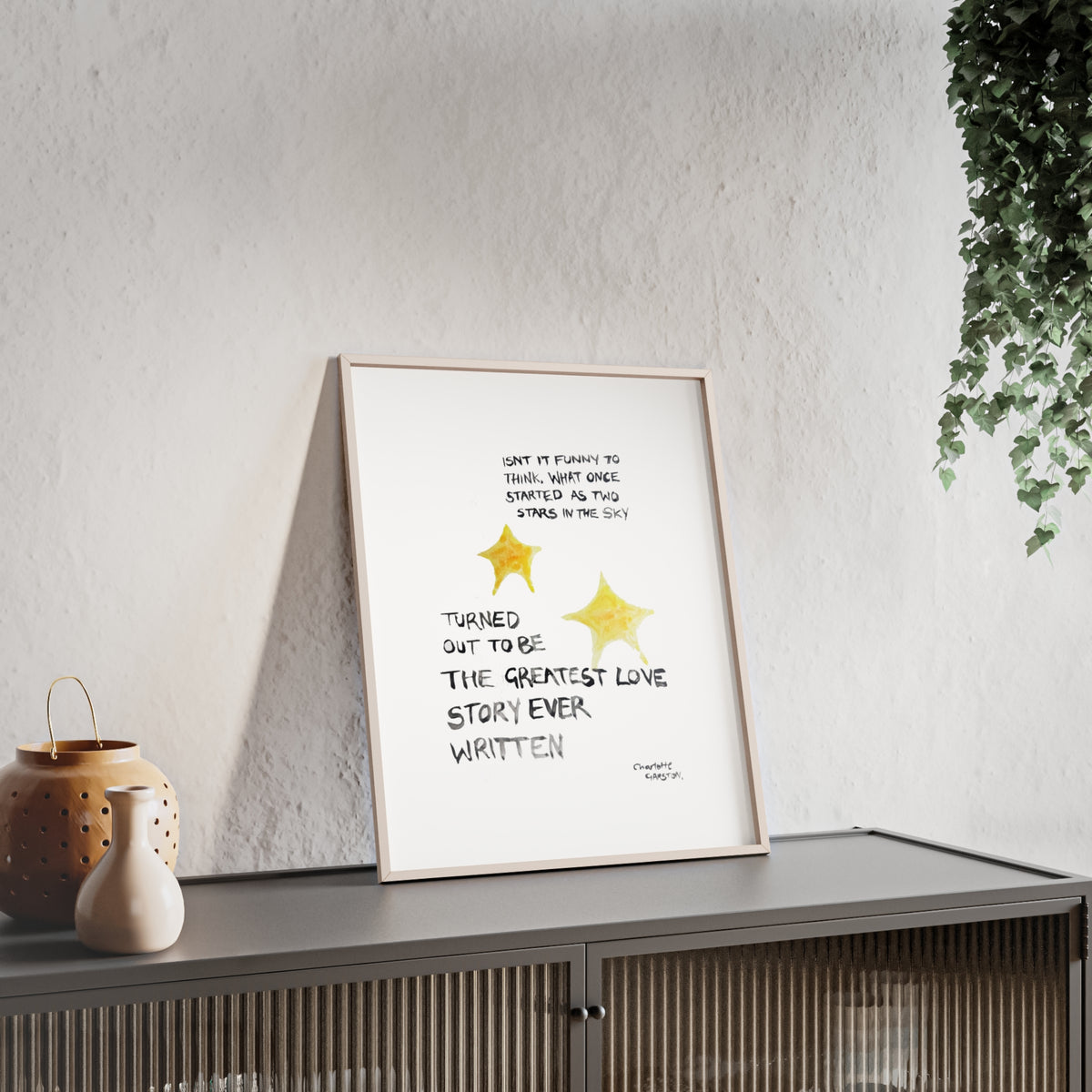 LOVE STORY FRAMED PRINT