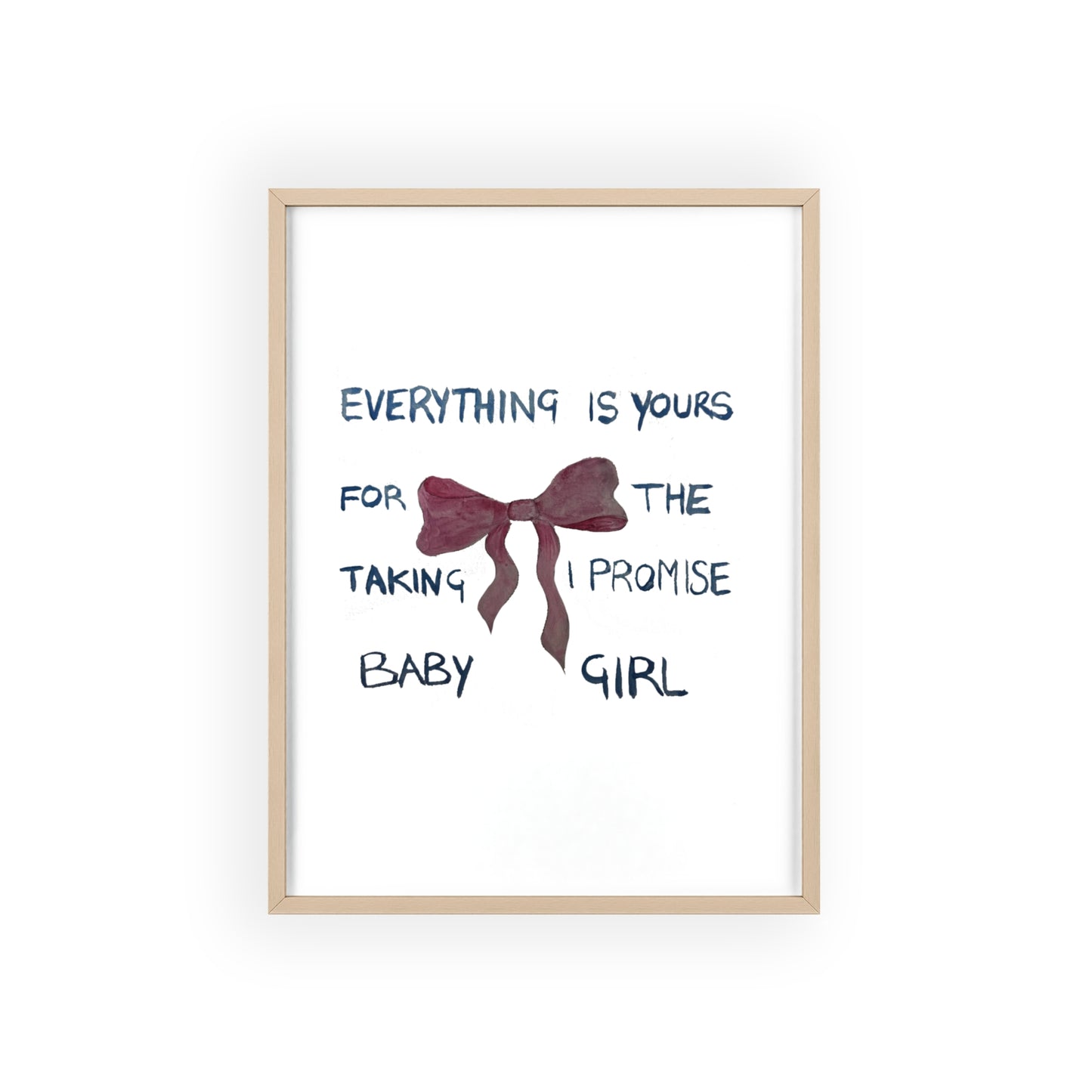 BABY GIRL FRAMED PRINT