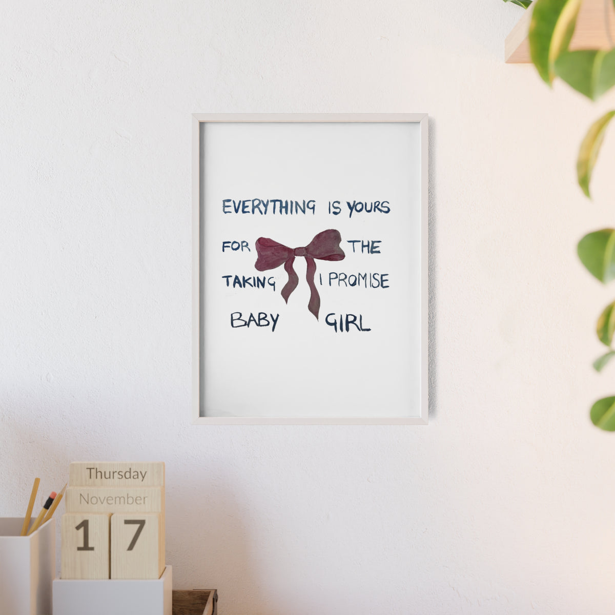 BABY GIRL FRAMED PRINT