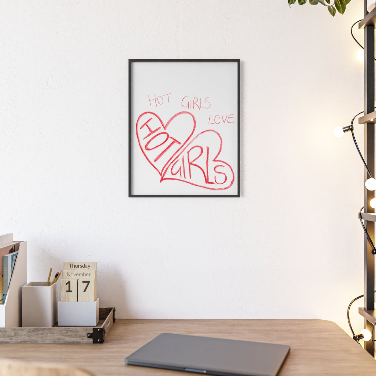 HOT GIRLS FRAMED PRINT
