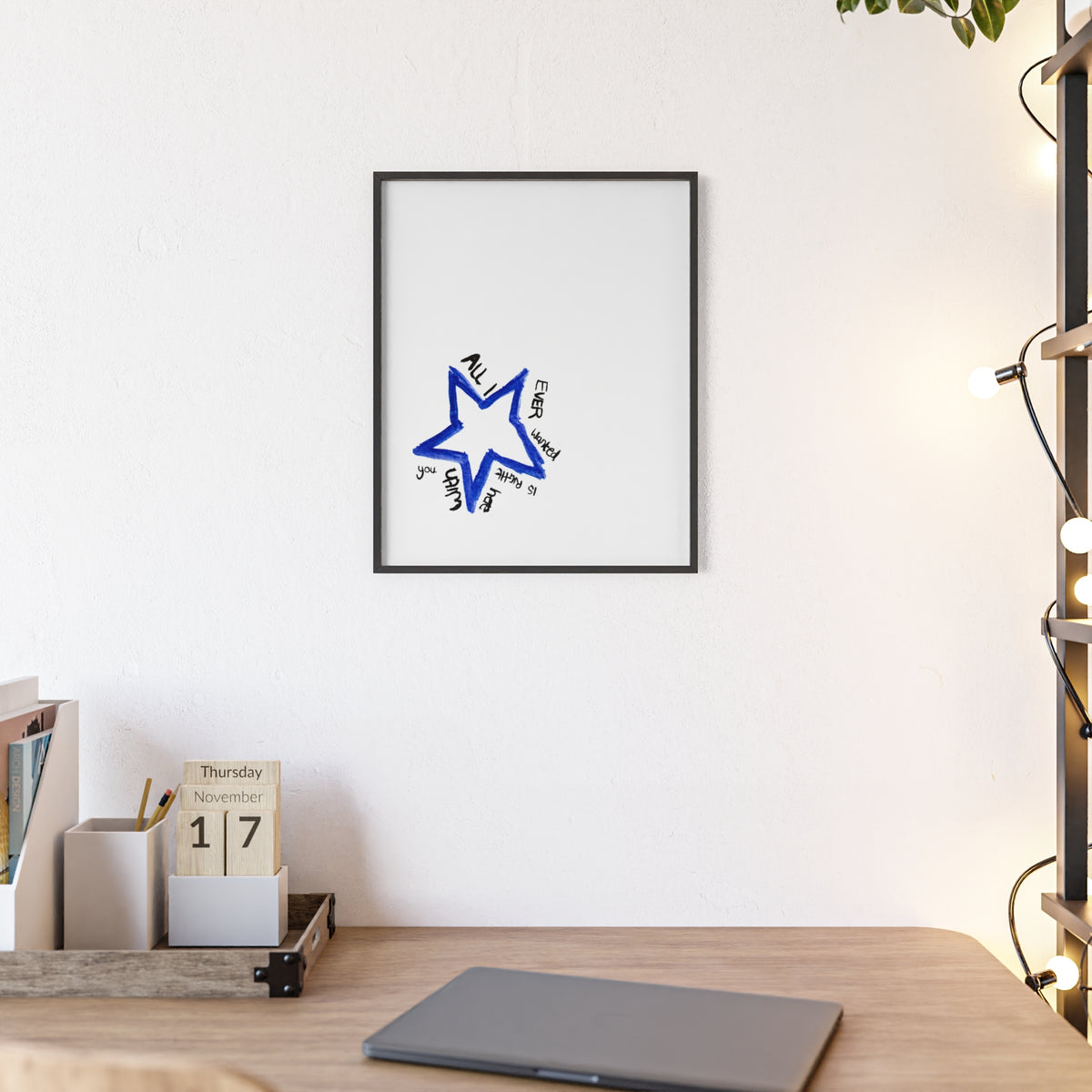 ALL I STAR FRAMED PRINT