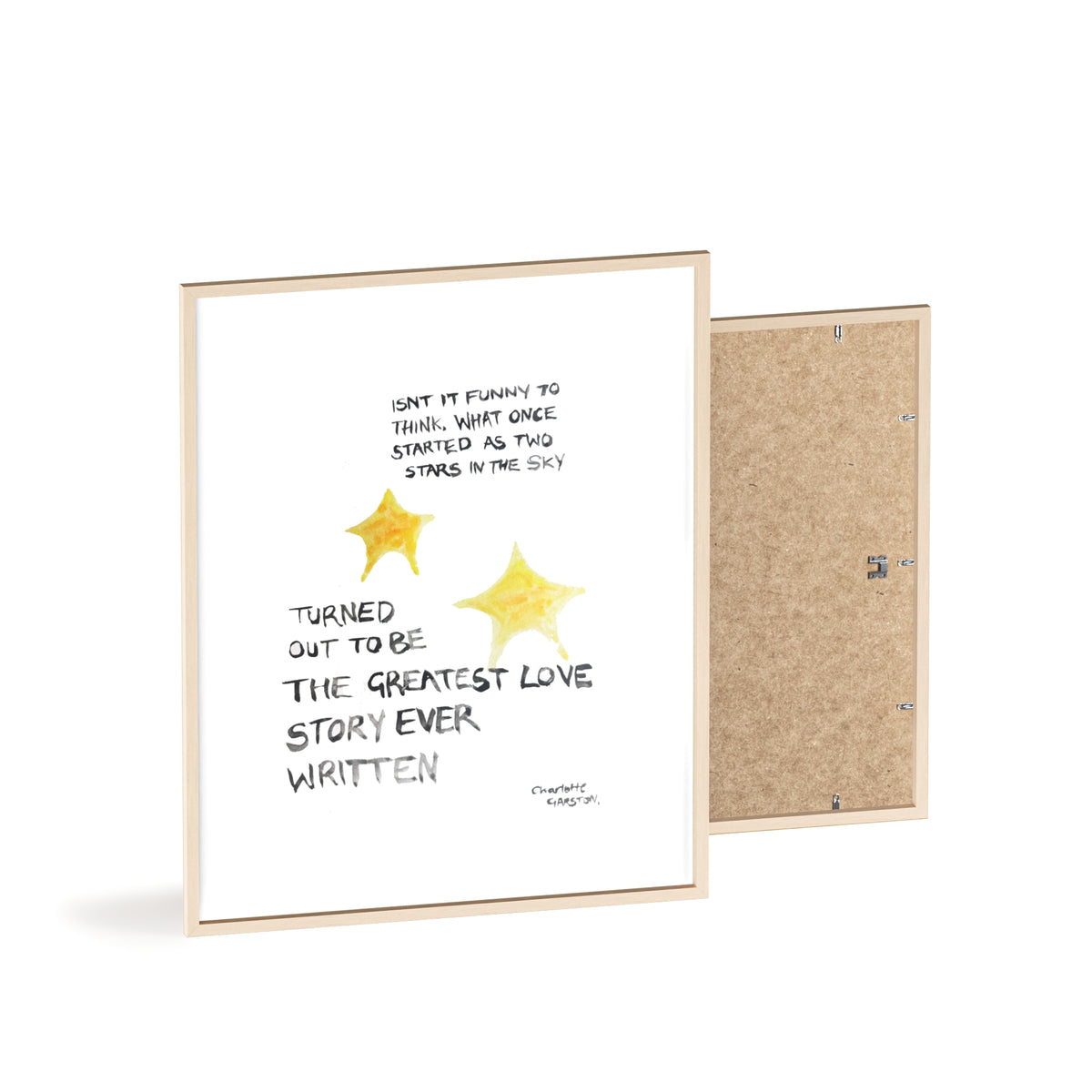 LOVE STORY FRAMED PRINT