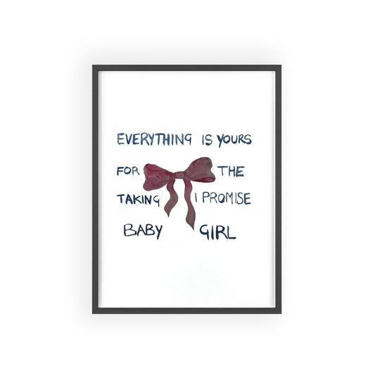 BABY GIRL FRAMED PRINT