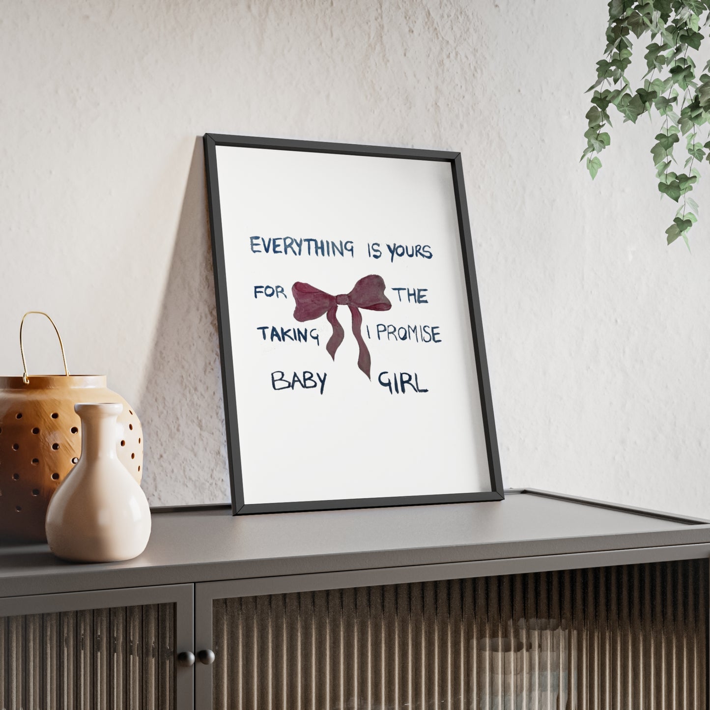 BABY GIRL FRAMED PRINT