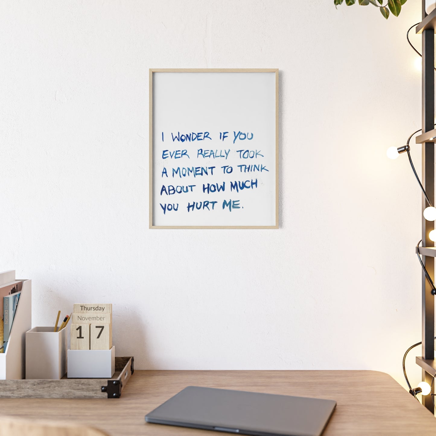 I WONDER FRAMED PRINT