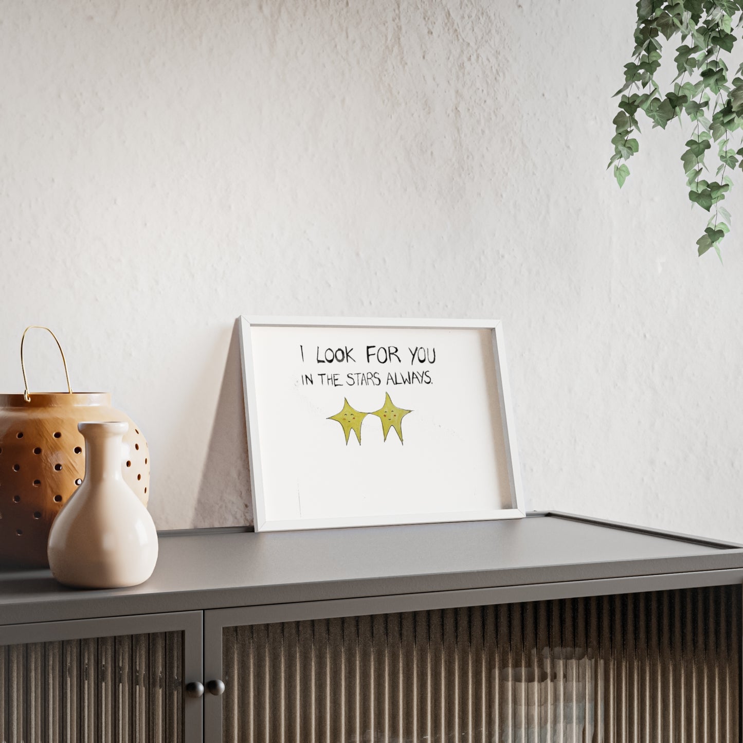 SEARCHING FRAMED PRINT