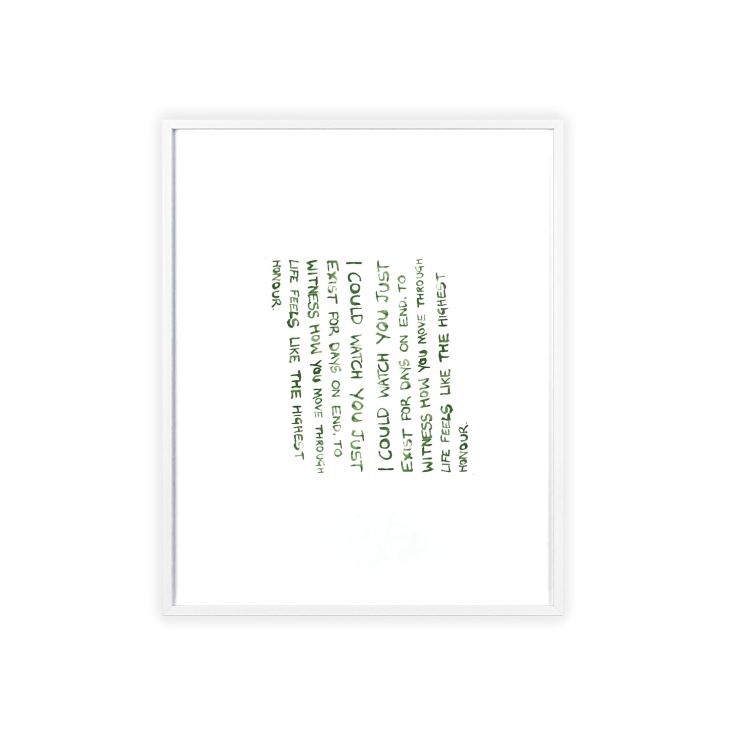 STILLNESS FRAMED PRINT