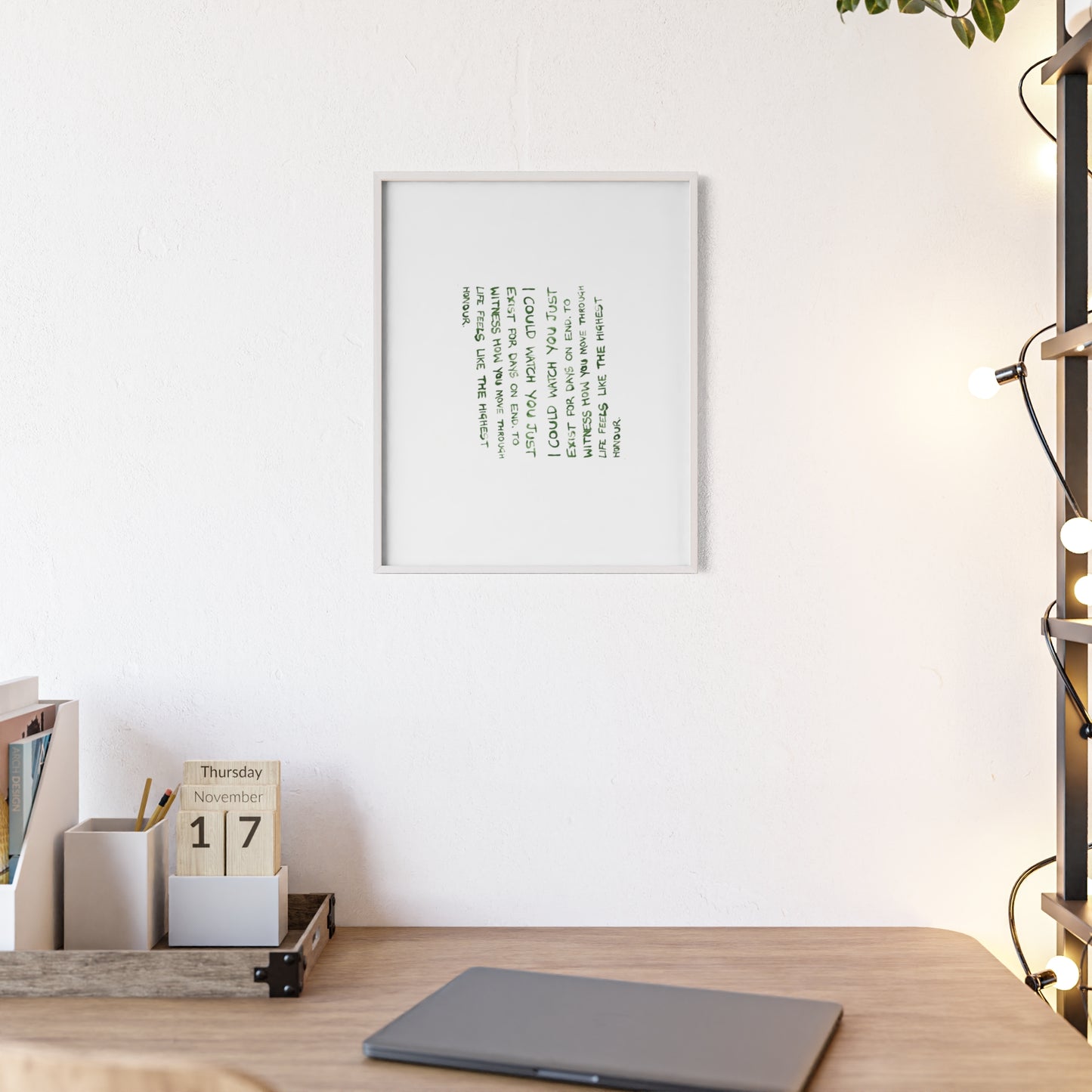 STILLNESS FRAMED PRINT