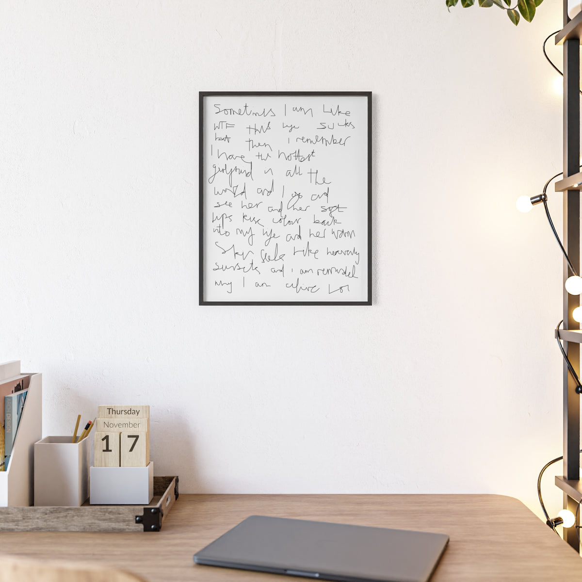 SOMETIMES FRAMED PRINT