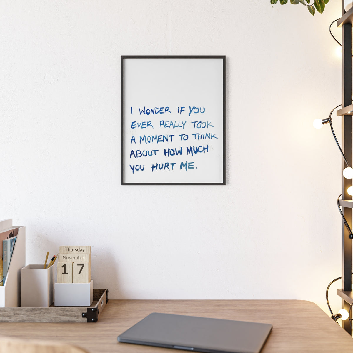 I WONDER FRAMED PRINT