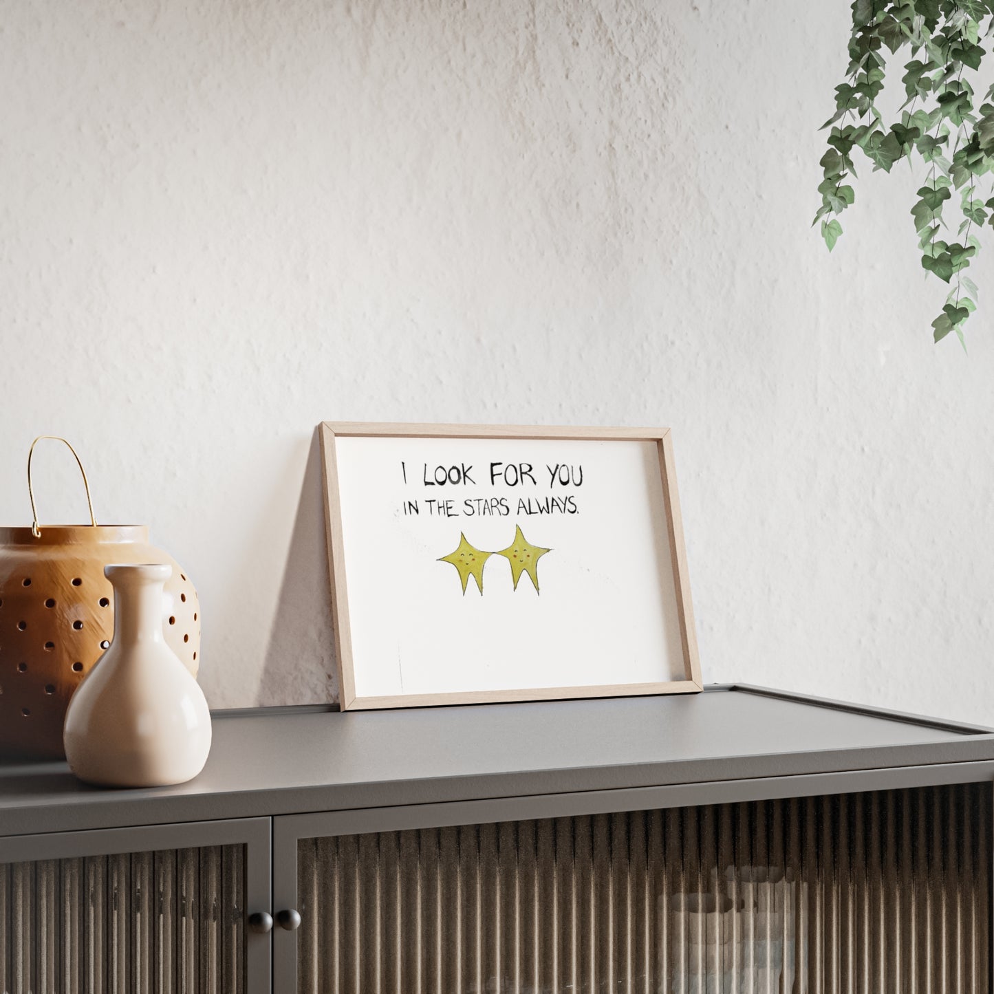 SEARCHING FRAMED PRINT