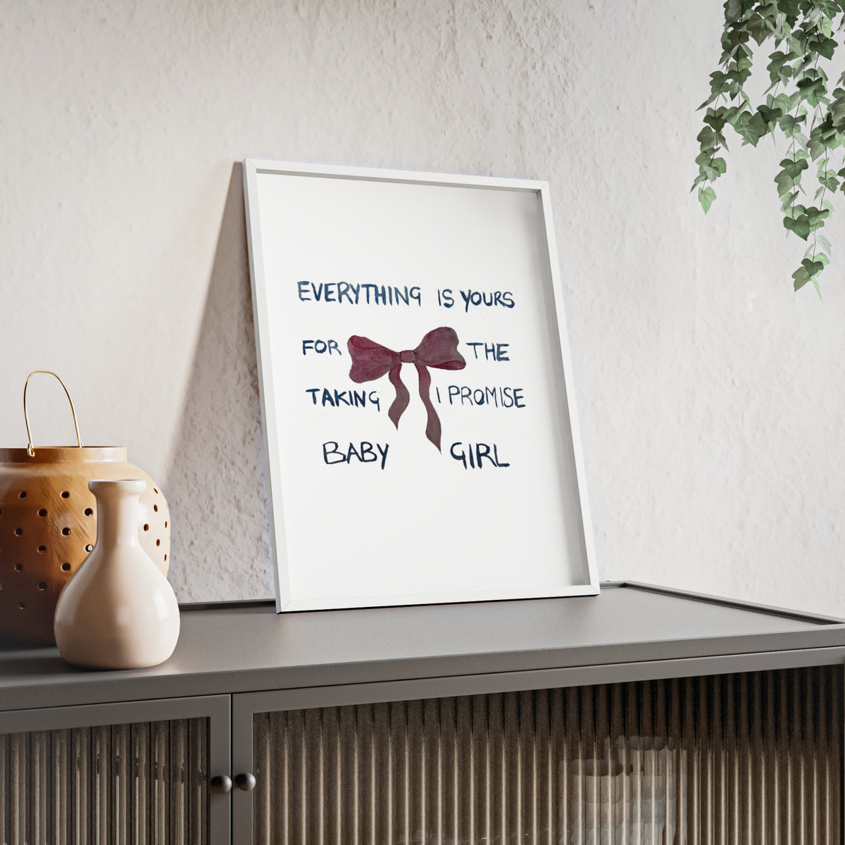 BABY GIRL FRAMED PRINT
