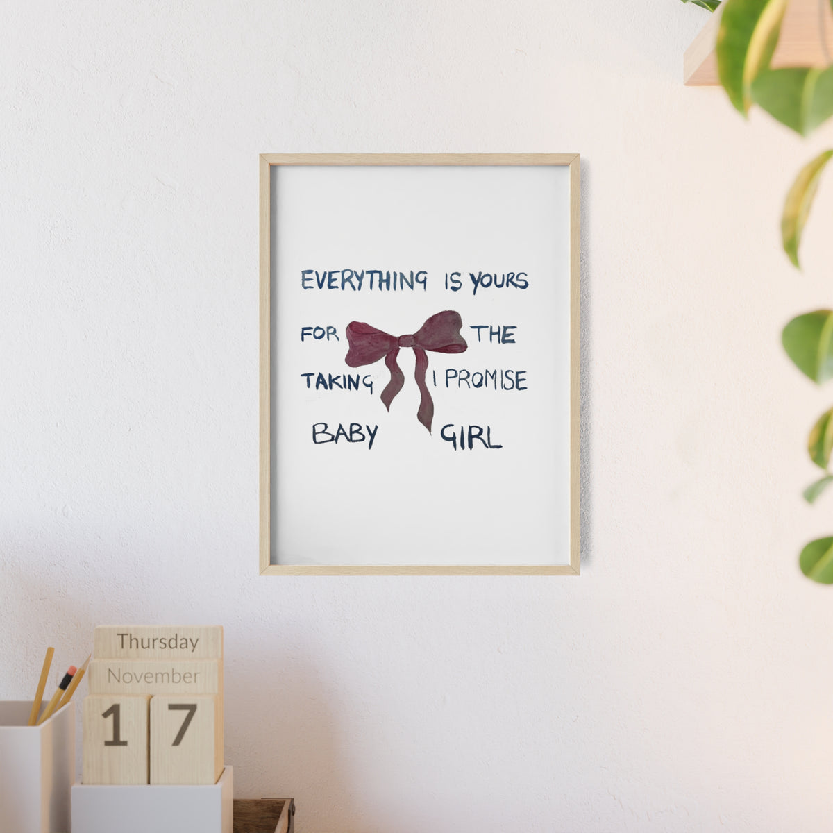 BABY GIRL FRAMED PRINT