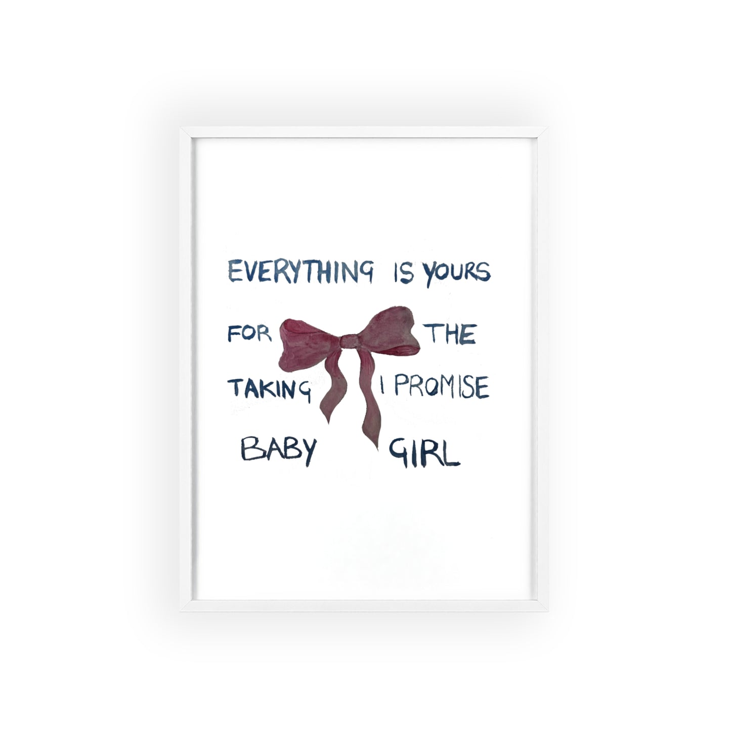 BABY GIRL FRAMED PRINT
