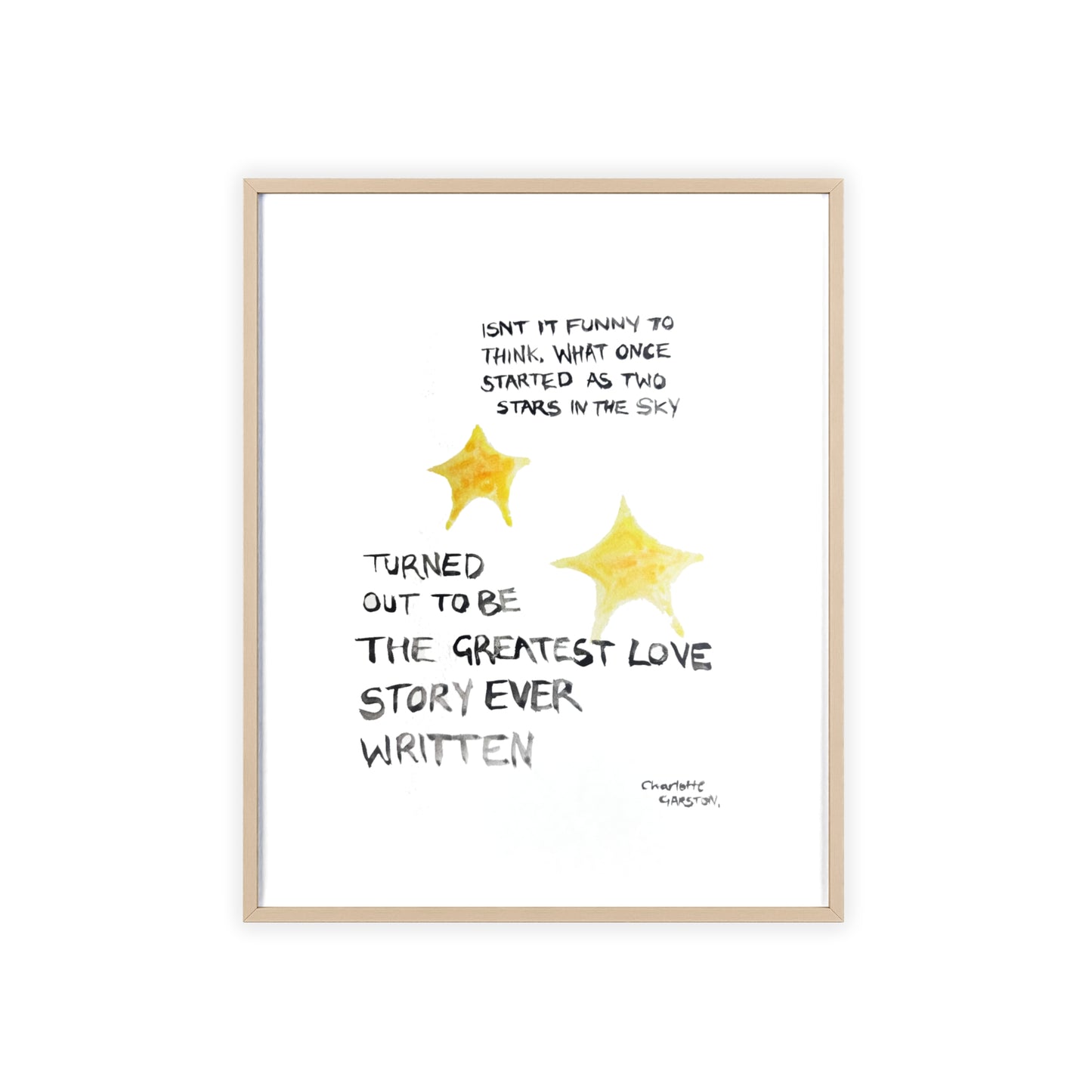 LOVE STORY FRAMED PRINT