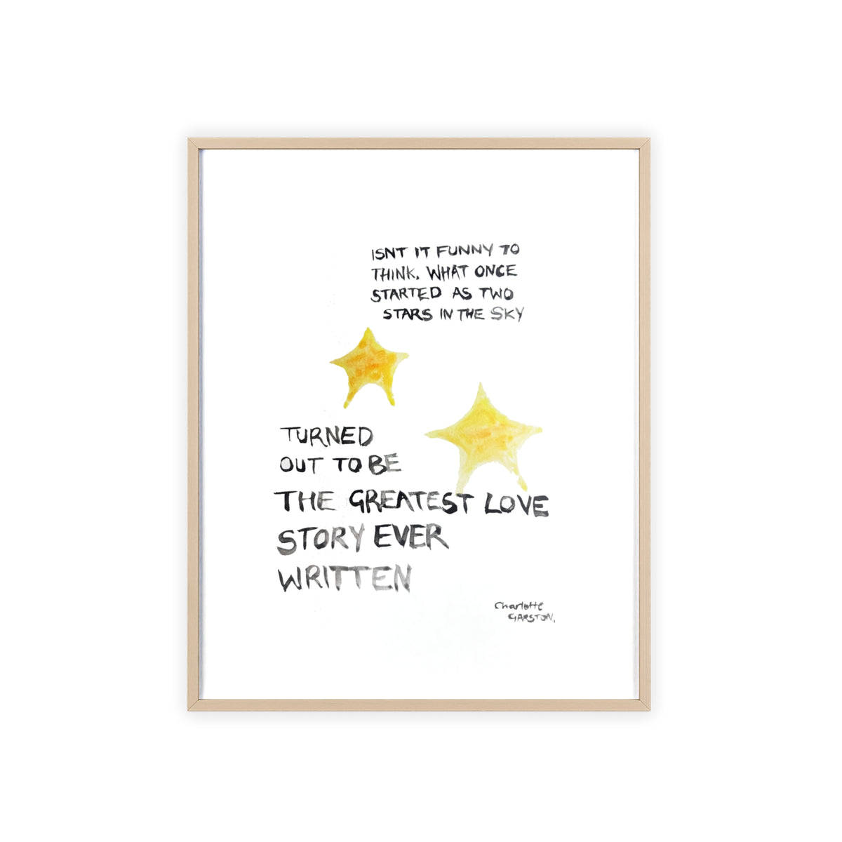 LOVE STORY FRAMED PRINT