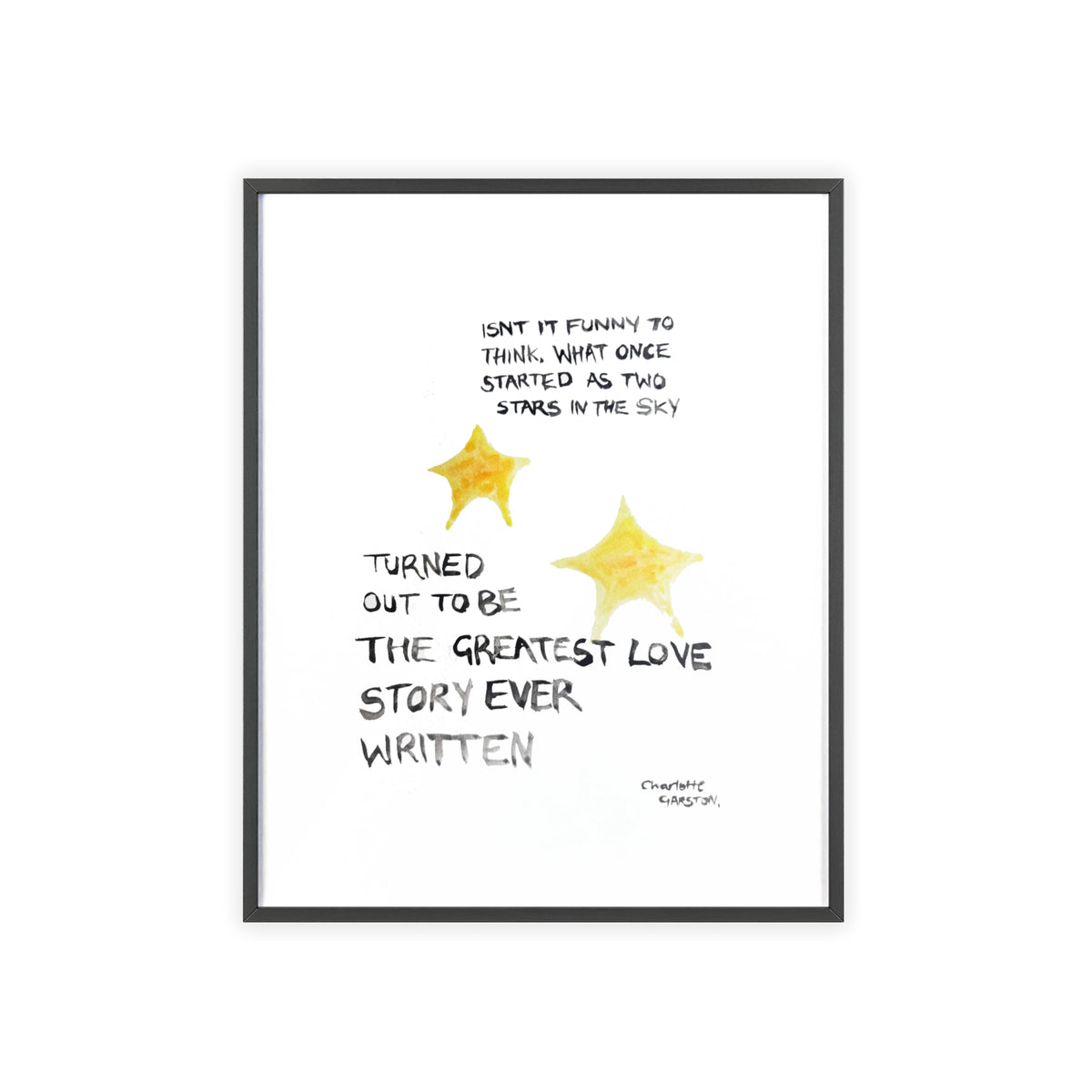 LOVE STORY FRAMED PRINT