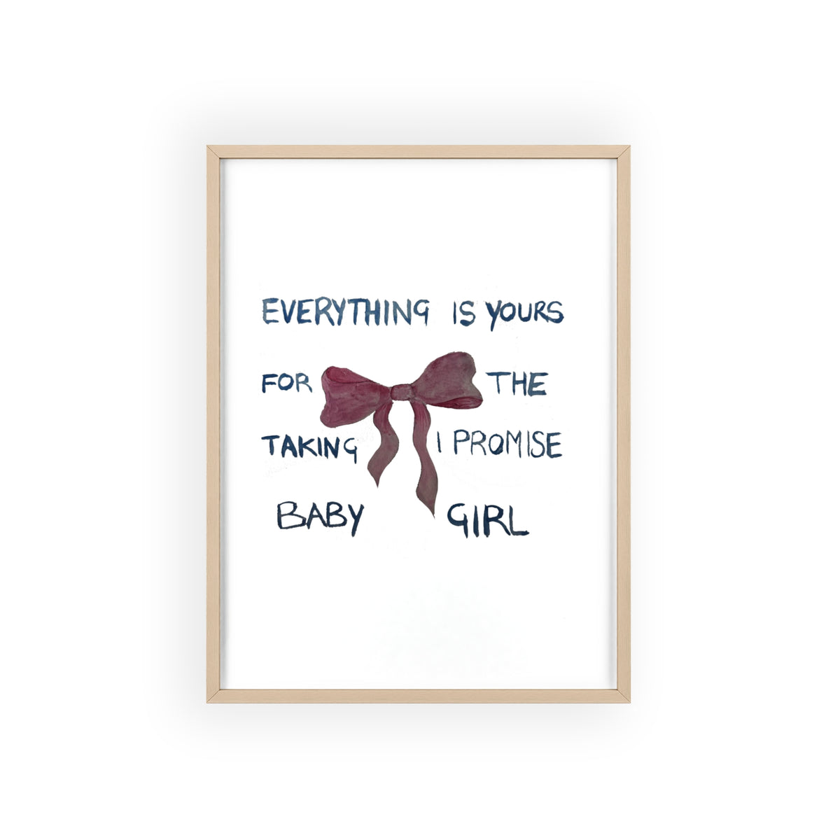BABY GIRL FRAMED PRINT