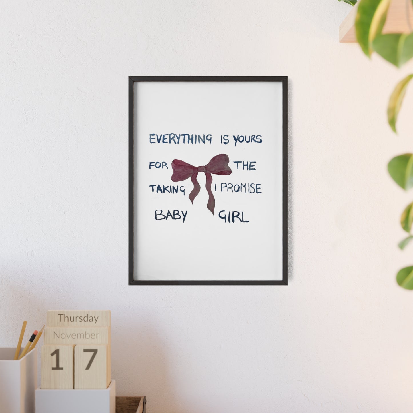 BABY GIRL FRAMED PRINT