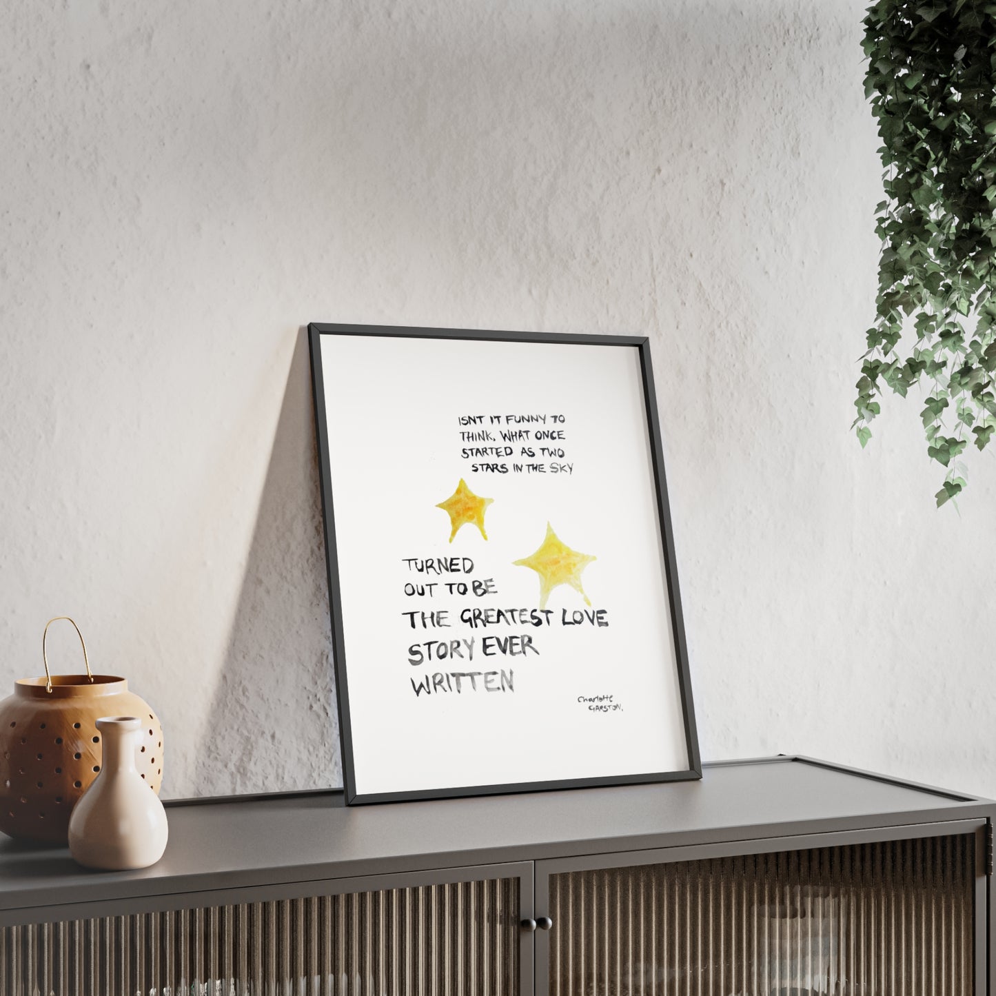 LOVE STORY FRAMED PRINT