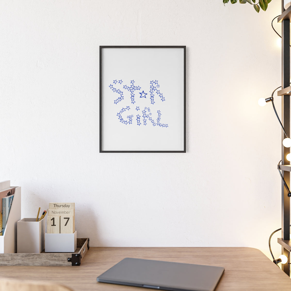 STAR GIRL FRAMED PRINT