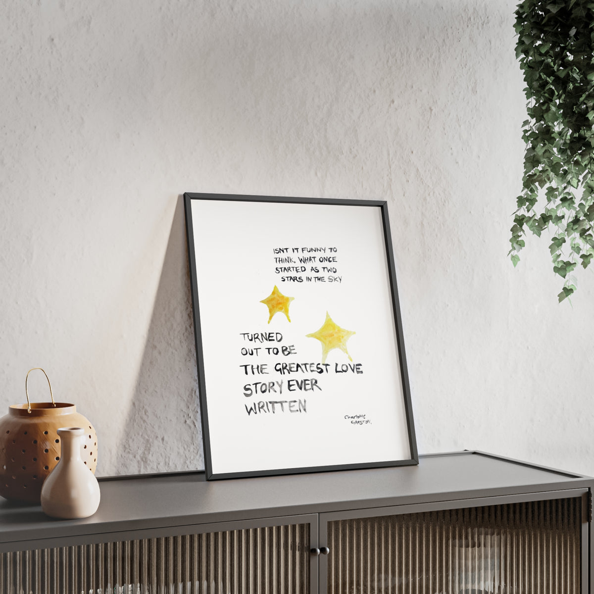 LOVE STORY FRAMED PRINT