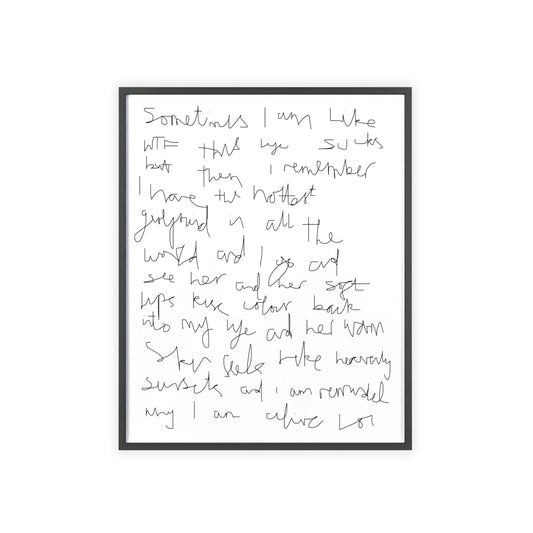SOMETIMES FRAMED PRINT