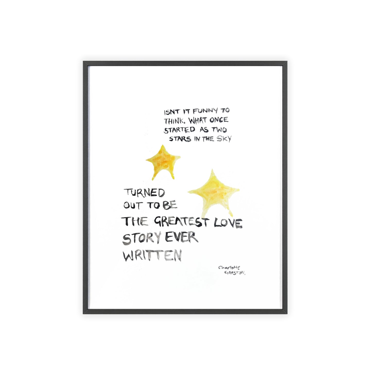 LOVE STORY FRAMED PRINT