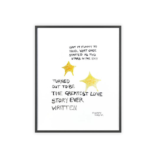 LOVE STORY FRAMED PRINT